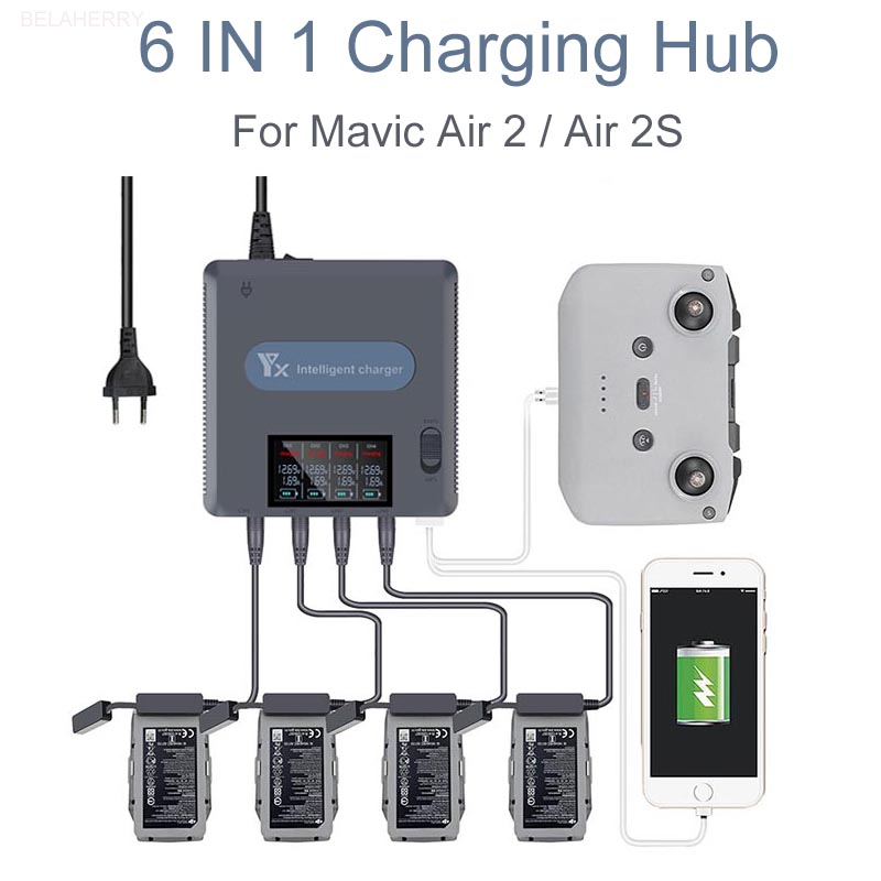 Drone Battery Smart - Зарядное устройство 6 в 1 с