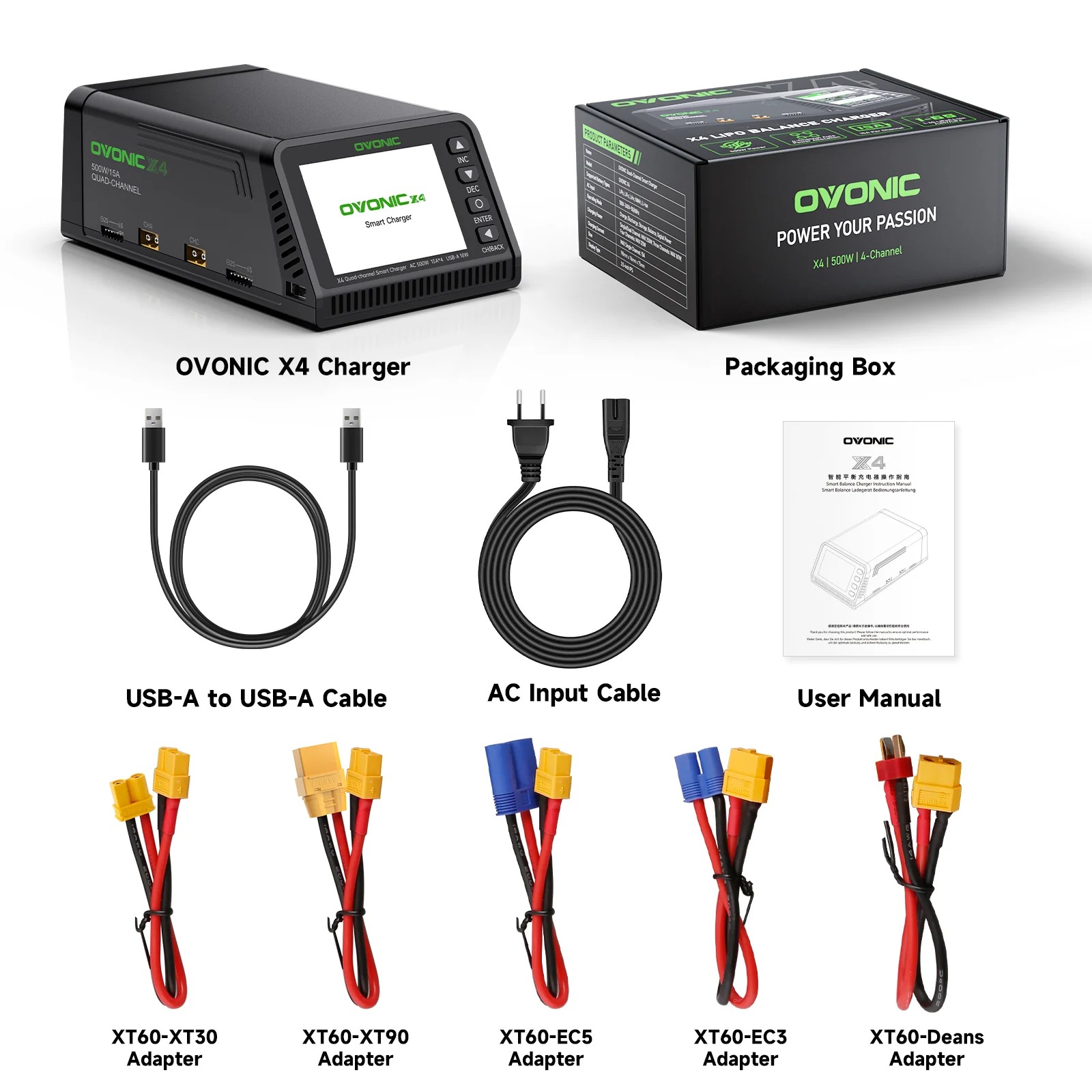 Drone Battery Smart - Зарядное устройство Ovonic X4 AC500W для