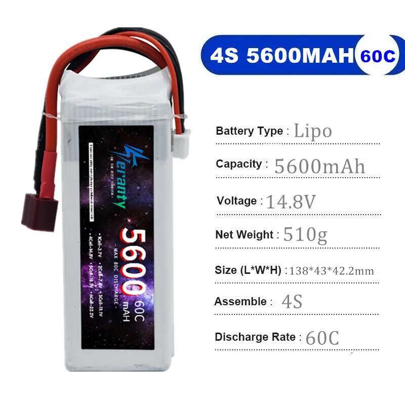 TERANTY 5600MAH 60C 2S 3S 4S 6 – обзор и цена Drone Battery 6S